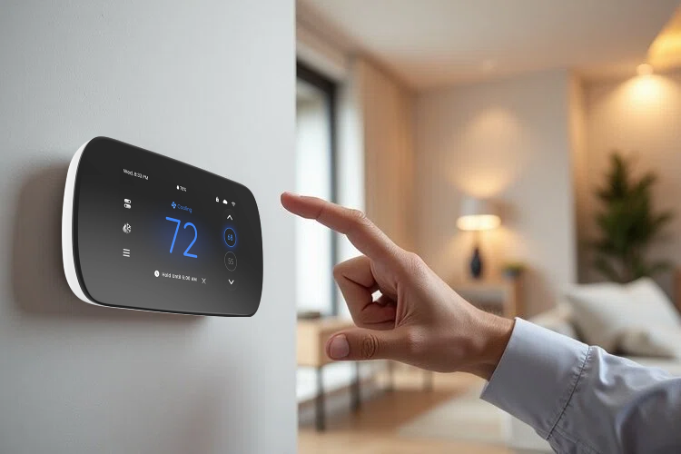 24vac heating and cooling system, 4.3 in. full-colorl LCD touchscreen, 7-day customizable Fan/Temp programming schedule, smart HVAC control