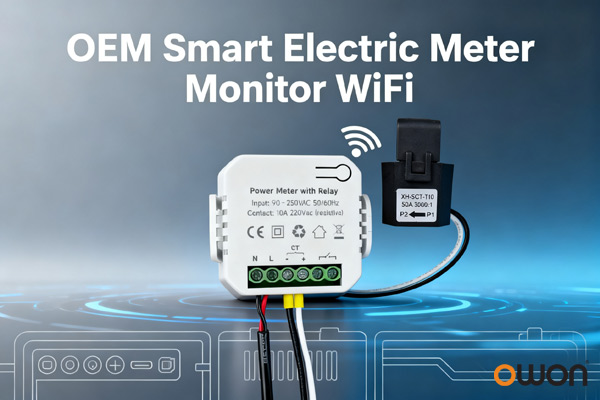 OEM Smart Electric Meter Monitor WiFi with CT Clamp for B2B Energy Management